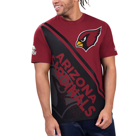 A.Cardinals Printing and dyeing integrated football T-shirt